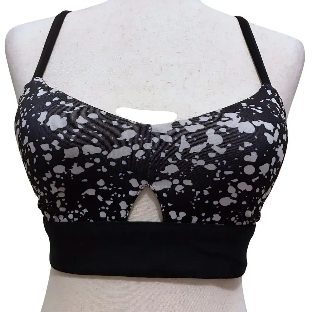 Fabletics NWT Black and White Sports Bra Women XS (4)